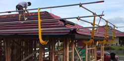 roofer using Edge Pro Safety